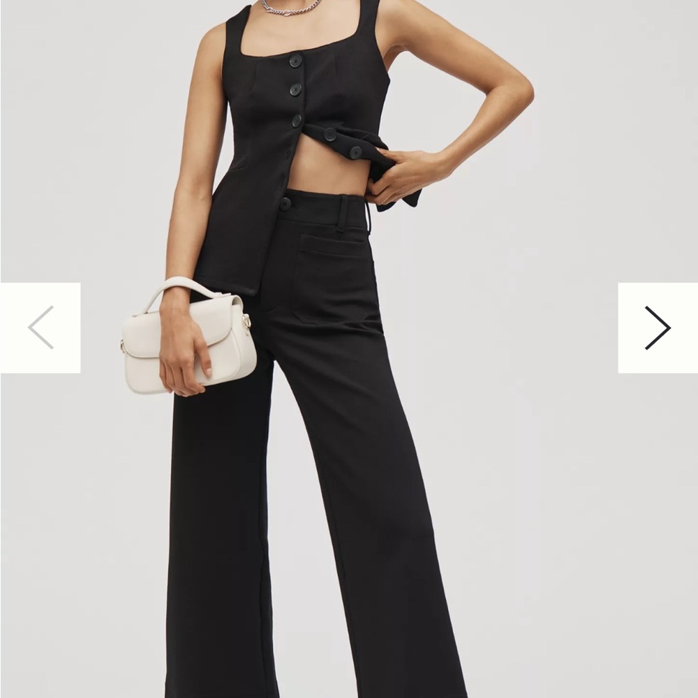 The Colette Knit Crop Wide-Leg Pants by Maeve